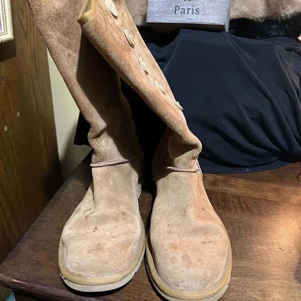 UGG  Button Boots LOGO lined